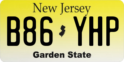 NJ license plate B86YHP