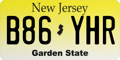 NJ license plate B86YHR