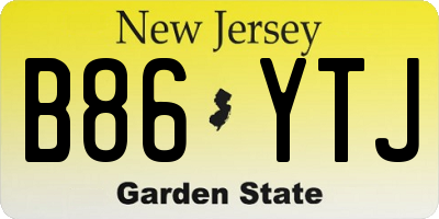 NJ license plate B86YTJ