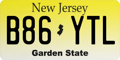 NJ license plate B86YTL