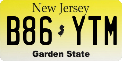 NJ license plate B86YTM