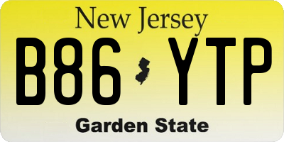 NJ license plate B86YTP