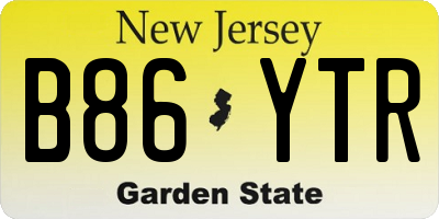 NJ license plate B86YTR