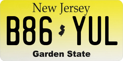 NJ license plate B86YUL