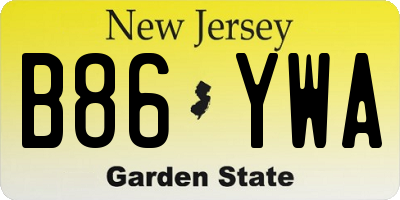 NJ license plate B86YWA