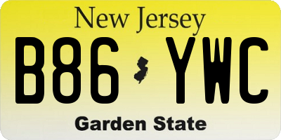 NJ license plate B86YWC
