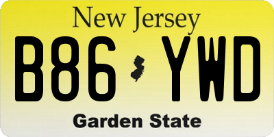 NJ license plate B86YWD