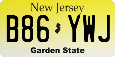 NJ license plate B86YWJ