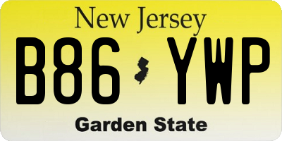 NJ license plate B86YWP