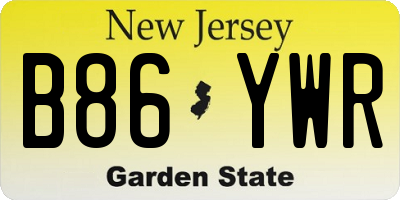 NJ license plate B86YWR