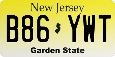 NJ license plate B86YWT