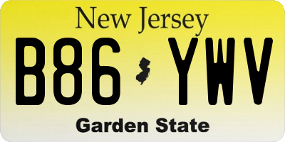 NJ license plate B86YWV