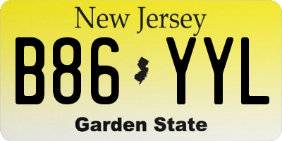 NJ license plate B86YYL