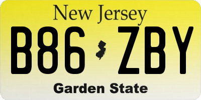NJ license plate B86ZBY