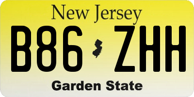 NJ license plate B86ZHH