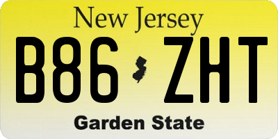 NJ license plate B86ZHT