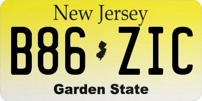 NJ license plate B86ZIC