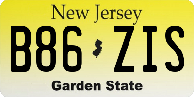 NJ license plate B86ZIS