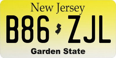 NJ license plate B86ZJL