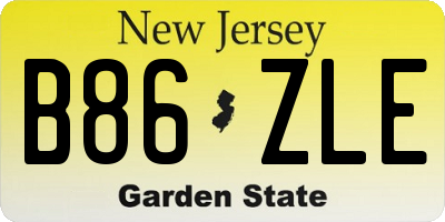 NJ license plate B86ZLE