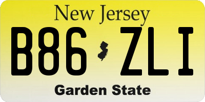 NJ license plate B86ZLI