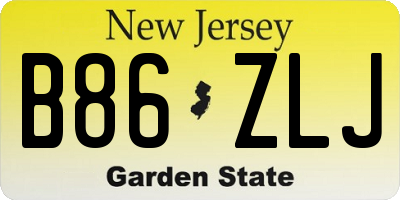 NJ license plate B86ZLJ