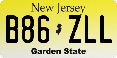 NJ license plate B86ZLL