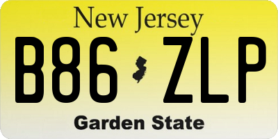 NJ license plate B86ZLP
