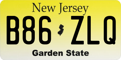 NJ license plate B86ZLQ