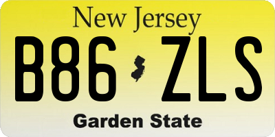 NJ license plate B86ZLS
