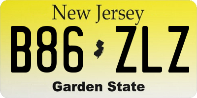NJ license plate B86ZLZ