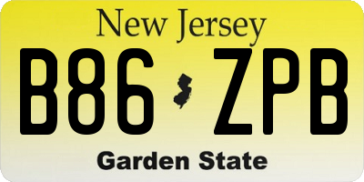 NJ license plate B86ZPB