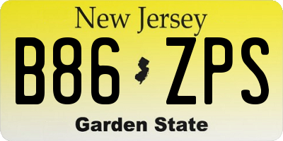 NJ license plate B86ZPS