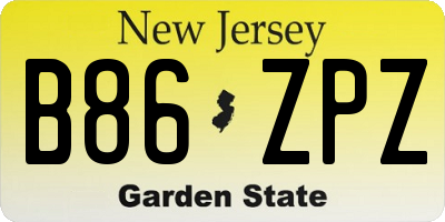 NJ license plate B86ZPZ