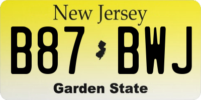 NJ license plate B87BWJ