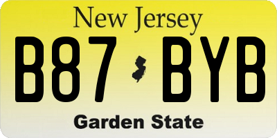 NJ license plate B87BYB