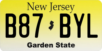 NJ license plate B87BYL