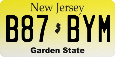 NJ license plate B87BYM