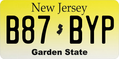 NJ license plate B87BYP