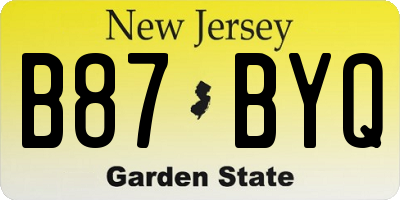 NJ license plate B87BYQ