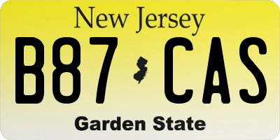NJ license plate B87CAS