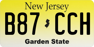 NJ license plate B87CCH