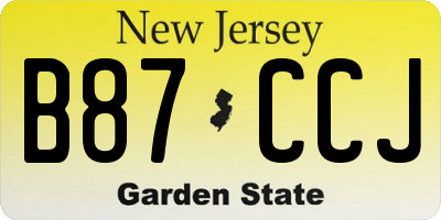 NJ license plate B87CCJ