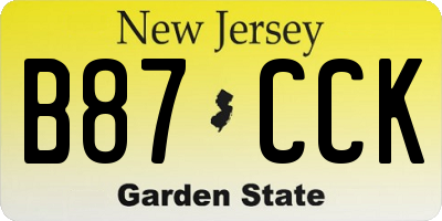 NJ license plate B87CCK