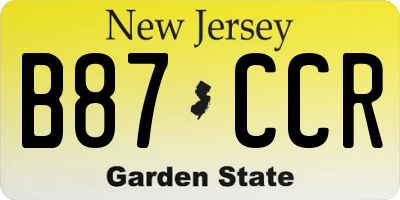 NJ license plate B87CCR