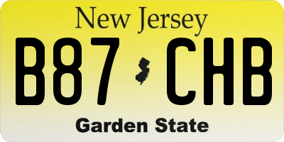 NJ license plate B87CHB