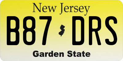 NJ license plate B87DRS