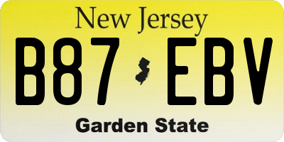 NJ license plate B87EBV