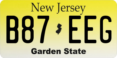 NJ license plate B87EEG
