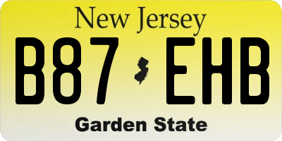 NJ license plate B87EHB